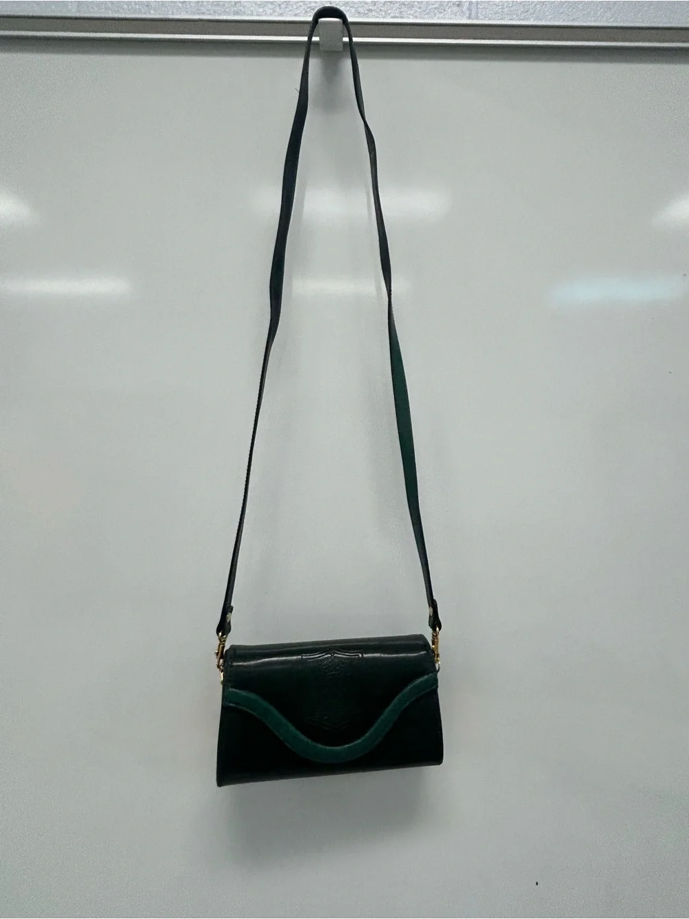 Vintage Bellerose Green Leather structured Crossbody Bag